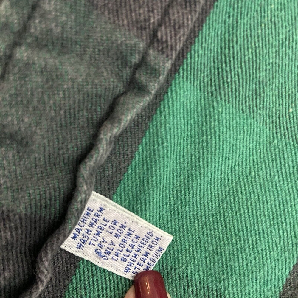 Vtg 90's Polo Ralph Lauren Faded Green Black Checkered Plaid Button Shirt XLARGE - Picture 2 of 4